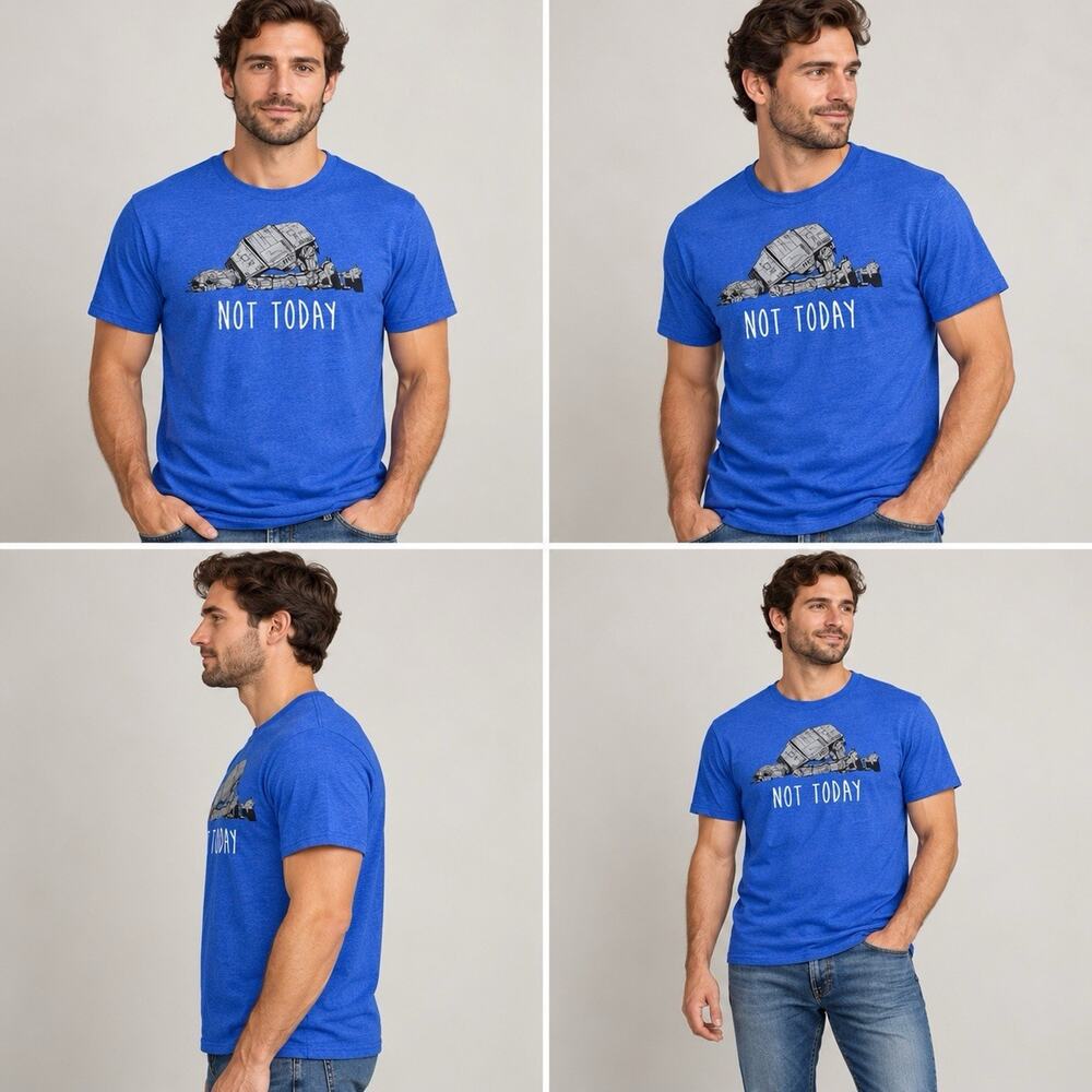 Star Wars AT-AT Not Today Graphic T-Shirt Men’s XL Blue Mad Engine